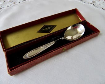 Vintage 1923 Tudor Plate Community Silver Sugar Spoon, Original Box, Housewarming Gift, Wedding Gift, Silver Sugar Spoon, Silver Spoon