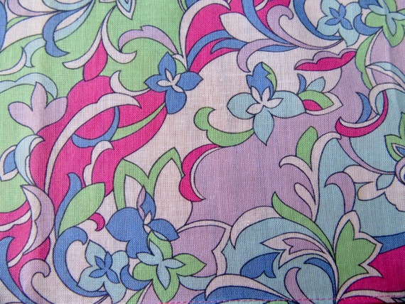 Vintage Japanese Handkerchief, Soft Floral Print,… - image 4