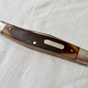 Schrade Cutlery Old Timer 2 Blade Knife 770T, Vintage Pocket Knife, Collectible Pocket Knives, Ambidextrous Pocket Knife, 1970s Pocket Knife