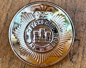 Botón de uniforme de latón de la época de la Segunda Guerra Mundial, Regimiento de Devonshire británico, 20 mm, botones de colección, botón del ejército británico