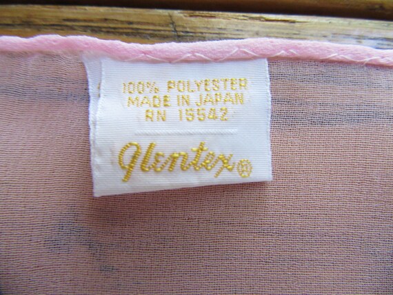 Vintage Scarf, Glentex, Pink Chiffon Scarf, Chiff… - image 4