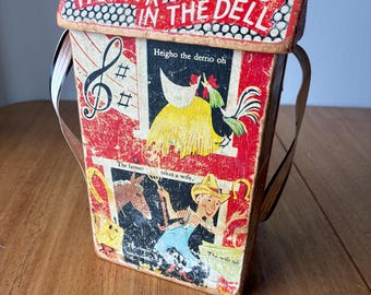 Vintage 1962 Fisher Price Farmer In The Dell Music Box, #764, Collectible Toys