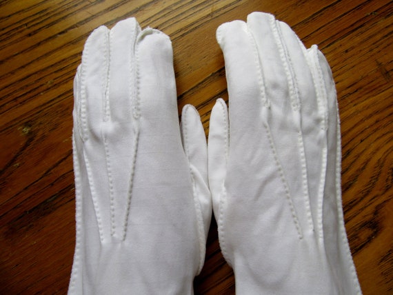 Crescendo Leather Tailored Dress Gloves, White, S… - image 2
