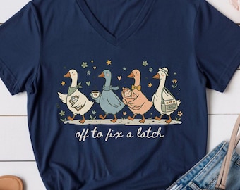 Funny IBCLC Shirt, Lactation Consultant Goose V Neck Tee, Breastfeeding Specialist Top Gift, Milk Expert Apparel, LC Nurse Outfit