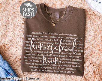 Homeschool Mom Shirt: Christian Homeschooling Comfort Colors Tee