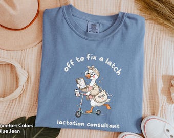 Comfort Colors Funny IBCLC Shirt, Personalized Lactation Consultant Goose Tee, Custom Breastfeeding Top Gift, Milk Expert Apparel, LC Nurse