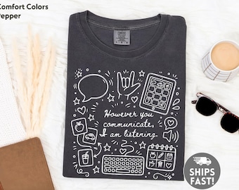 Neurodiversity Affirming Shirt Comfort Colors SLP Teacher Tee Autism Adhd AuDHD Sweatshirt Speech Therapy Sped Bcba Hoodie