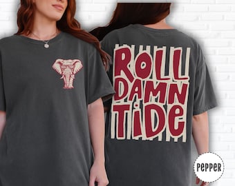 Alabama Football Shirt, Comfort Colors  Roll Tide Elephant Tee, Crimson Tide Game Day Shirt, Bama Fan Gift