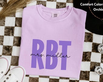 Personalized RBT Shirt Comfort Colors Custom Registered Behavior Technician Tee Gift for ABA Therapist Pastel RBT Team Shirt Sped Team Top