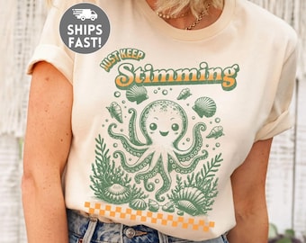 Just Keep Stimming Shirt, Neurodiversity Autism Inclusion Shirt, SPED Neurodivergent Top, ADHD Autism Tshirt, AUDHD Autistic Tee