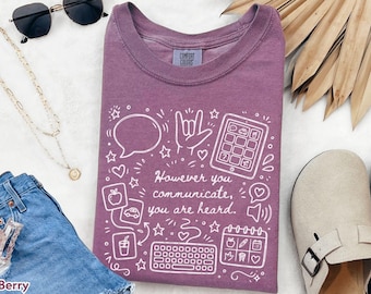 Neurodiversity Affirming Shirt Comfort Colors SLP Teacher Tee Autism Adhd AuDHD Sweatshirt Speech Therapy Sped Bcba Hoodie