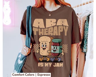 Comfort Colors ABA Therapist Shirt Retro Mascot Behavior Analyst Tee Cute Vintage Tshirt Sweatshirt Back to School Gift for SPED Educators