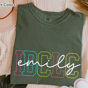 Personalized IBCLC Comfort Colors Shirt, Lactation Consultant Gift