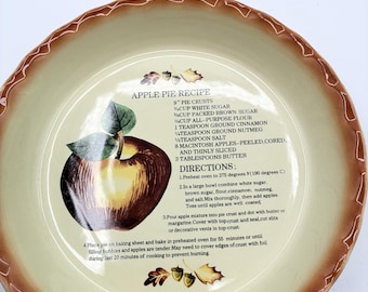 Plato de cerámica vintage para tarta de manzana Royal China, fuente para hornear, decoración de cocina rústica.