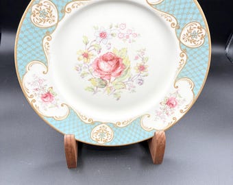 Vintage 10" Myott Staffordshire Rose Blue Dinner Plate