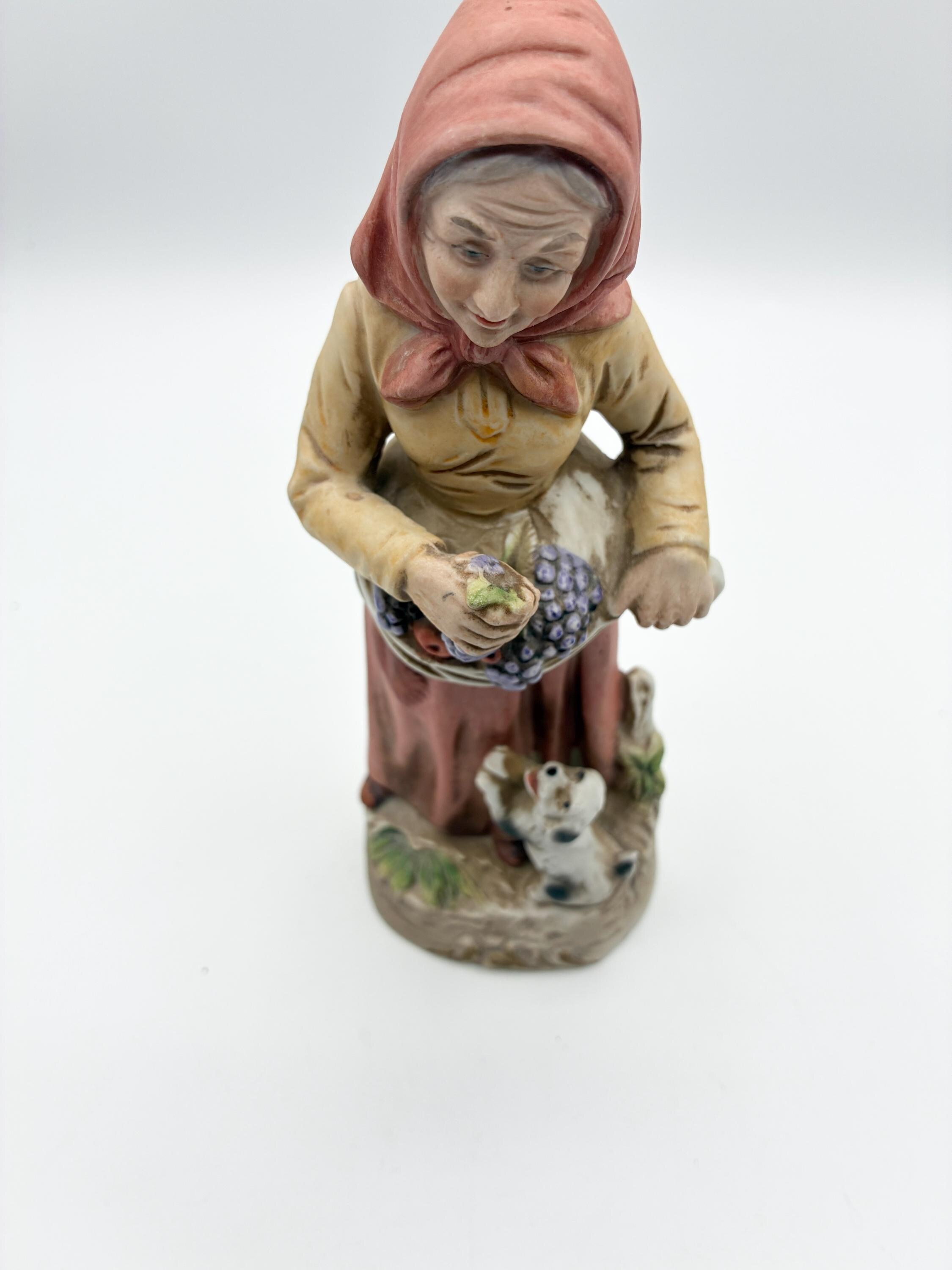 Porcelain Woman With Basket Figurine - Etsy