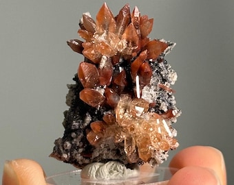 キャンドルクォーツ上のブルーベリーフローライト | 天然水晶