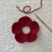 Hand Crocheted Merino Wool Flower Scrunchie 2
