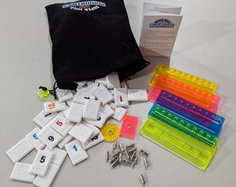 Rummikub-tegelspel van acryl: superwilde tegels, aangepaste neonacryl