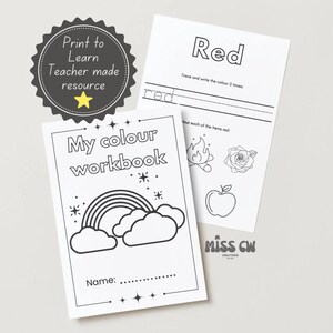 Colour Recognition Workbook for Kids | Learn Colours Printable | Digital Colouring Activity Book | Early Learning Resource
