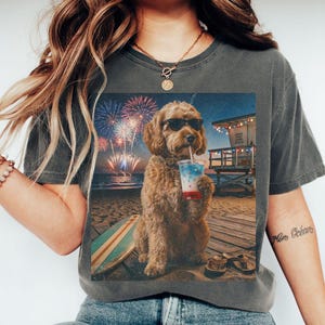 Cockapoo Shirt, Comfort Colors 4th of July Dog Tshirt, Funny Patriotic Dogs Apparel, Doodle Mom Tshirt, Dog Meme Tee, Cockapoo Tee Shirts