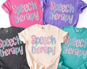 SLP Shirt, Speech Therapy Tshirt, Speech Therapist Gift, New Grad Gift, Speech Language Pathologist Comfort Colors SLP Sweatshirt SLPA