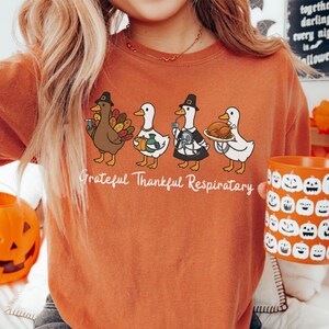 Maglietta del Ringraziamento per terapisti respiratori, maglietta con l'oca, maglietta del Ringraziamento RT, maglietta RT, maglietta per terapia respiratoria, maglietta Peds RT, regalo per rt