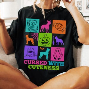 Boston Terrier Halloween Shirt Boston Terrier Gifts Boston Terrier Dog Mom Gifts Comfort Color Dog Halloween Dog Shirt Dog Shirt Halloween