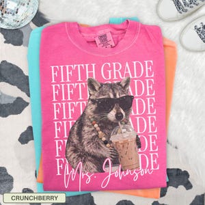 Personalized Fifth Grade Teacher Shirt, 5th Grade Team Tee, Custom Back To School T-Shirt, Comfort Colors Teacher Gift Matching Teacher Top