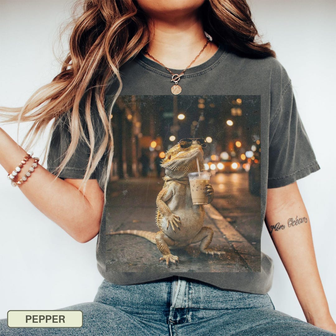 Bearded Dragon Shirt, Iced Coffee Sweatshirt, Comfort Colors Shirt ...