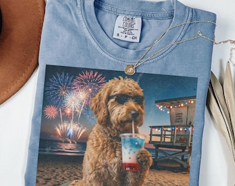 Goldendoodle Shirt, Doodle Mom T-Shirt, Dog Meme Tee, Comfort Colors 4th of July Dog Tshirt, Patriotic Dogs Apparel Golden Doodle Gift