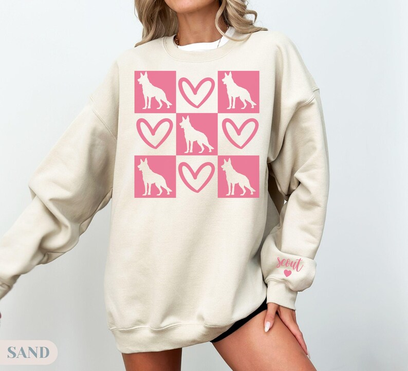 German Shepherd Sweatshirt, Valentine Sweatshirt, German Shepherd Owner, Dog Lover, German Shepherd Mom Sweater, Dog Mom Gift, gift mom hers 画像 4