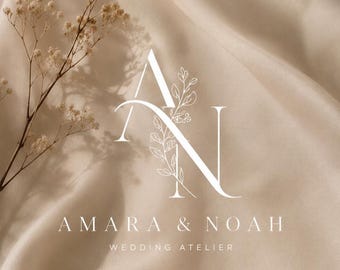 Custom Wedding Logo, Monogram Initials, Couple Crest Design (SVG PNG PDF)