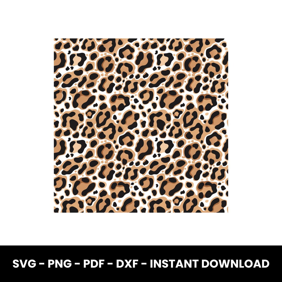 Leopard Seamless Pattern Svg | Animal Cheetah Spots Digital Pattern Cut ...