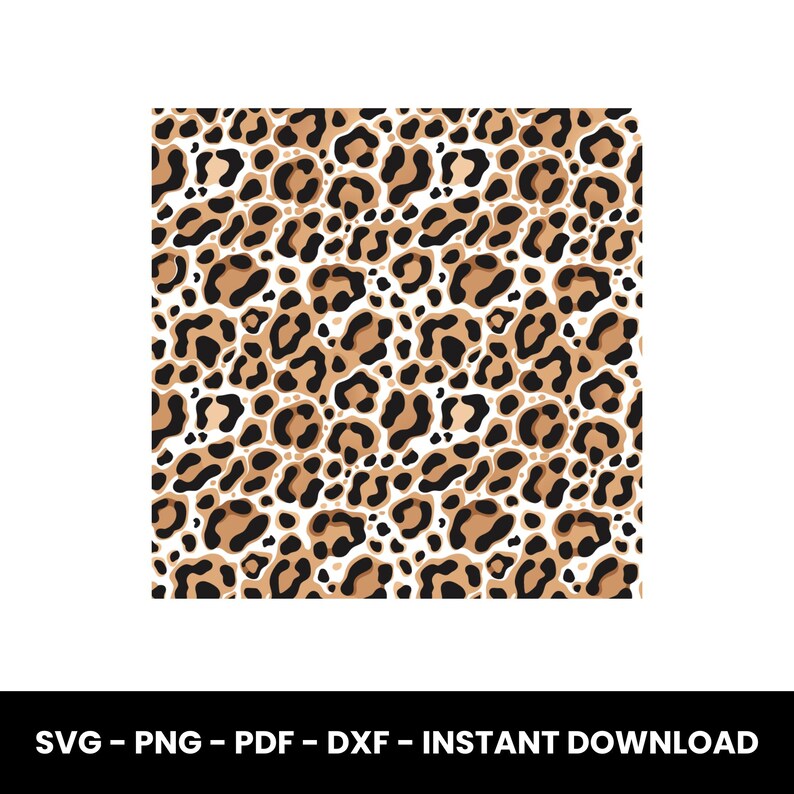 Leopard Seamless Pattern Svg | Animal Cheetah Spots Digital Pattern Cut ...