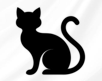 Archivo SVG PNG de gato / Archivo de corte para Cricut Silhouette / Descarga instantánea