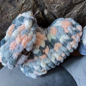 Handmade Chenille Knitted Slippers: Cozy Home Boots