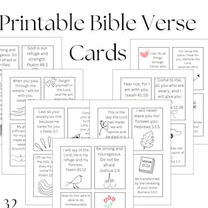Carte di affermazione dei versetti della Bibbia / Mazzo di scritture ispiratrici per fede e incoraggiamento