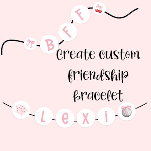 Pulsera de cuentas de la amistad SVG, cuentas del alfabeto, letras dibujadas a mano, fuente dibujada a mano, alfabeto SVG, cuentas de letras, pulsera de la amistad, estilo coqueto