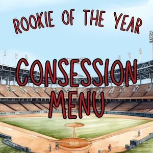 Rookie of the Year Birthday Signs | 8x10 Baseball Party Decor | Digital Download | Sports Theme 1st Birthday Printable
