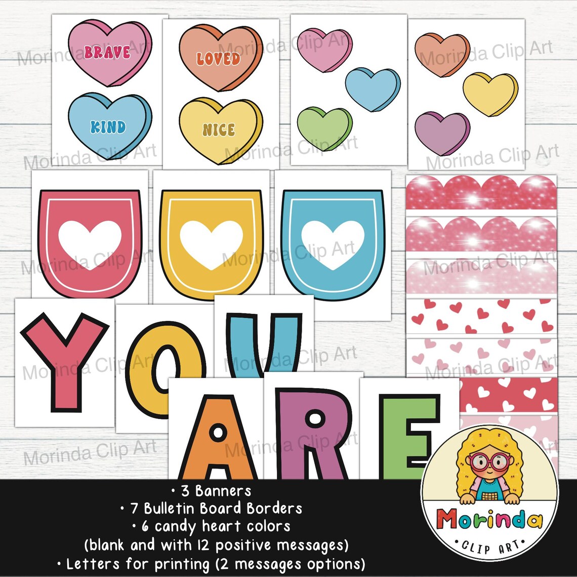 Valentine's Day Bulletin Board Printable | Candy Hearts | Sweethearts ...