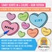 Valentine's Day Bulletin Board Printable | Candy Hearts | Sweethearts ...