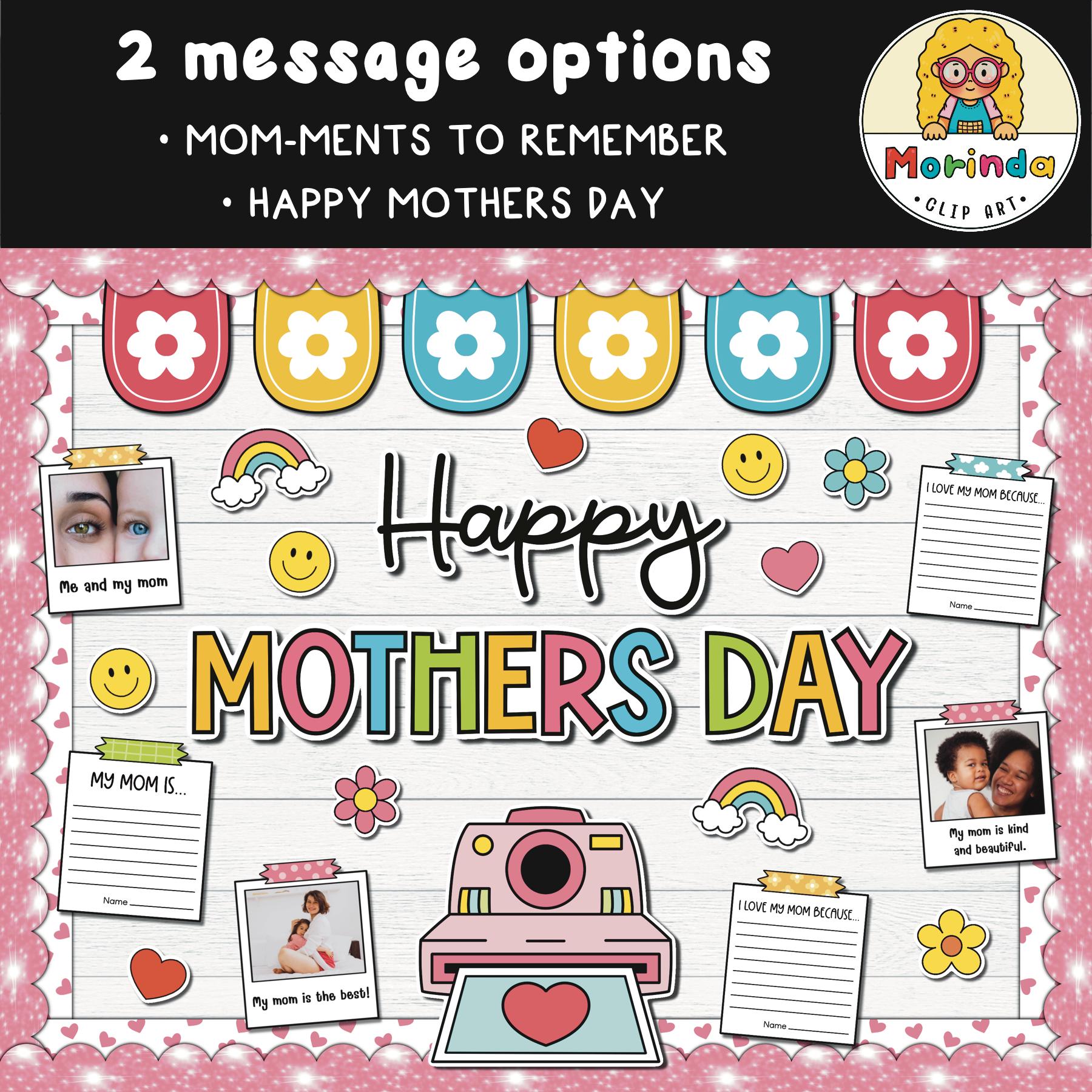 Mother's Day Bulletin Board Activity, Writing Prompt, May Classroom ...