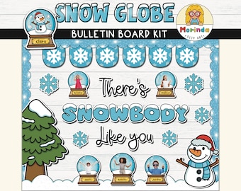 Snow Globe Bulletin Board Printable | Winter Wonderland | Christmas | Snowflake | Classroom Door Decor