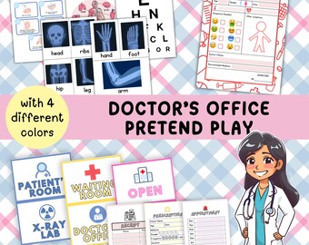 Jeu d’Imitation Docteur à Imprimer – Coin Jeu Symbolique École Maternelle, Activité Hôpital pour Enfants PDF à Télécharger