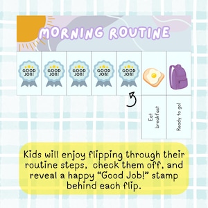 Kids Daily Routine Flip Chart, Toddler Reward Chart for Easy Schedules ...