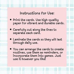 Kids Visual Chore Cards, Daily Routine Cards for Toddlers, Printable ...