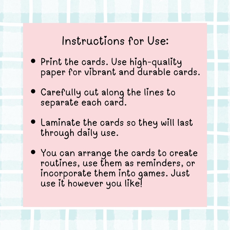 Kids Visual Chore Cards, Daily Routine Cards for Toddlers, Printable ...
