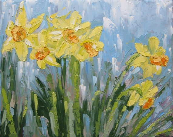 Items similar to Daffodils. Oil Painting. on Etsy