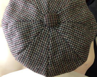 Dorfman Pacific newsboy cap Vintage 1960's 1970's shabby tweed cap